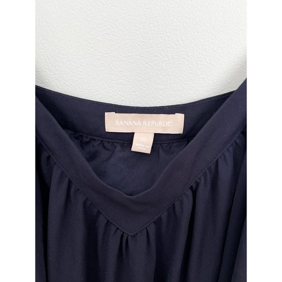 Banana Republic navy chiffon sleeveless cocktail dress - Picture 5 of 8